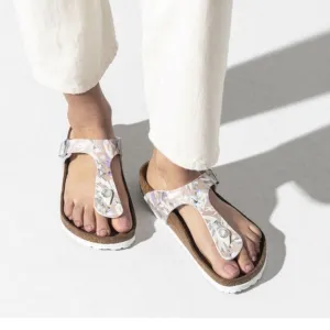 Birkenstock Gizeh Floral Birko-Flor Soft Footbed Sandals Shoes Women 5 to 5 1/2