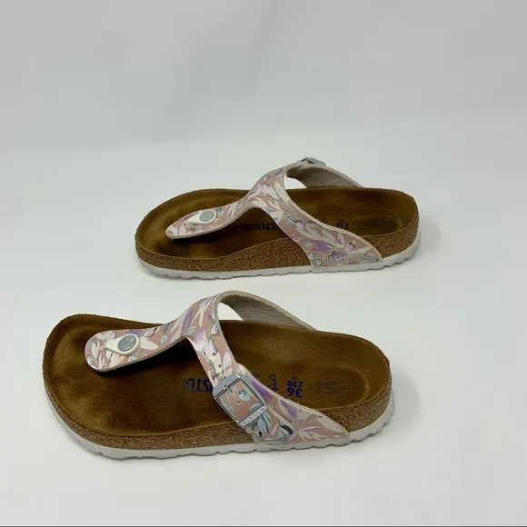 Birkenstock Gizeh Floral Birko-Flor Soft Footbed Sandals Shoes Women 5 to 5 1/2
