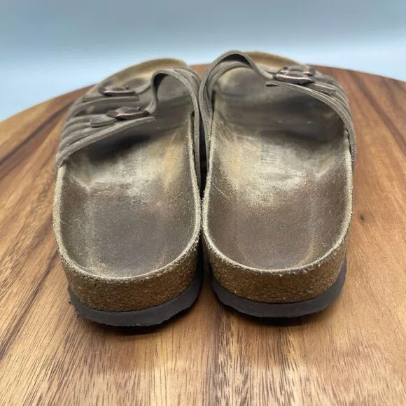 Birkenstock Granada Sandals Womens 9 / 40 Brown Leather Soft Footbed Slide