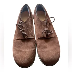 BIRKENSTOCK JAREN BROWN SUEDE LACE UP OXFORDS SHOES size 41