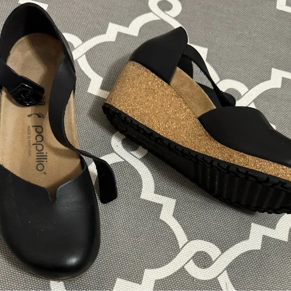 Birkenstock Papillio Women's Black Wedge Shoes