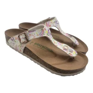 BIRKENSTOCK Shoes Women 39 Gizeh BS Birko Flor VEGAN Sandal WATERCOLOR FLOWER