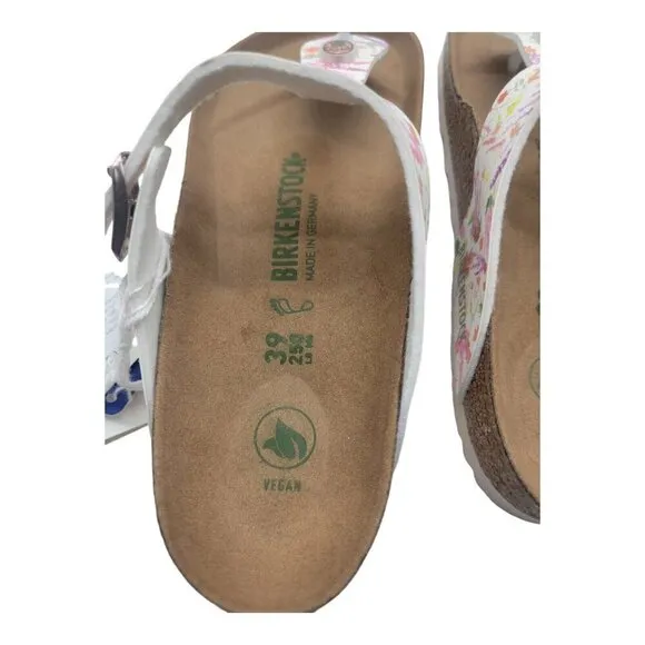 BIRKENSTOCK Shoes Women 39 Gizeh BS Birko Flor VEGAN Sandal WATERCOLOR FLOWER