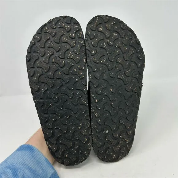 Birkenstock Zermatt Black Suede Leather Clogs Size 39 (US 8) Comfort Footbed