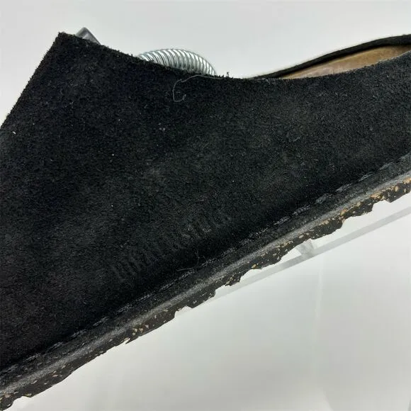 Birkenstock Zermatt Black Suede Leather Clogs Size 39 (US 8) Comfort Footbed
