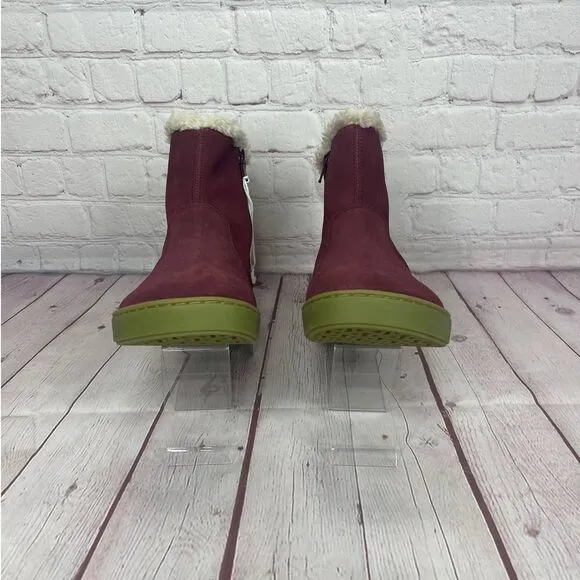 Birkenstock Lille Girls Suede Leather Burgundy Boots Size US Size 5 / EU Size 36