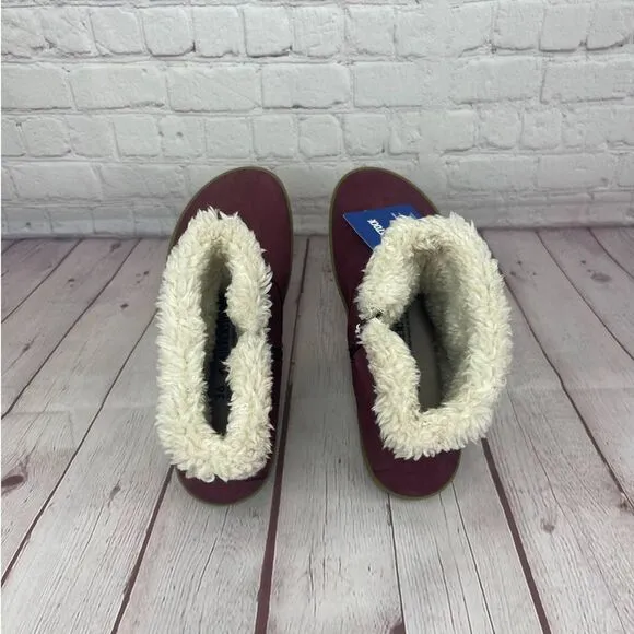 Birkenstock Lille Girls Suede Leather Burgundy Boots Size US Size 5 / EU Size 36