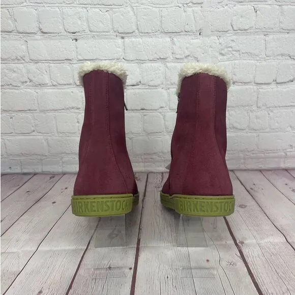 Birkenstock Lille Girls Suede Leather Burgundy Boots Size US Size 5 / EU Size 36