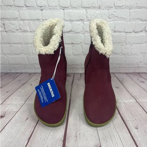 Birkenstock Lille Girls Suede Leather Burgundy Boots Size US Size 5 / EU Size 36