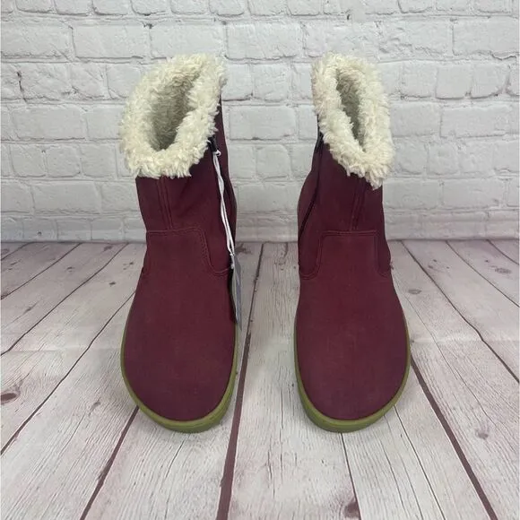 Birkenstock Lille Girls Suede Leather Burgundy Boots Size US Size 5 / EU Size 36
