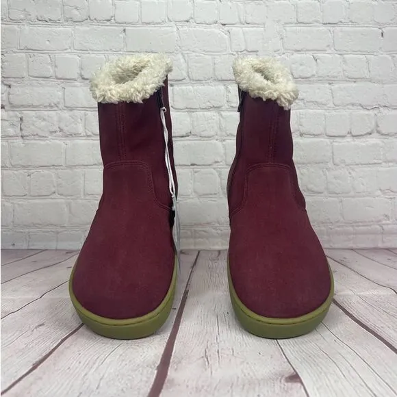Birkenstock Lille Girls Suede Leather Burgundy Boots Size US Size 5 / EU Size 36