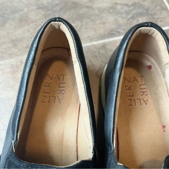 Black Naturalizer suede slip on shoes
