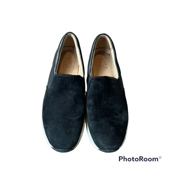 Black Naturalizer suede slip on shoes