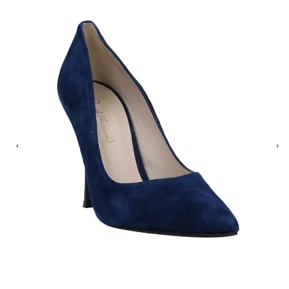 Black Suede 3.5&quot; Stiletto Heels w/ Pointed Toe