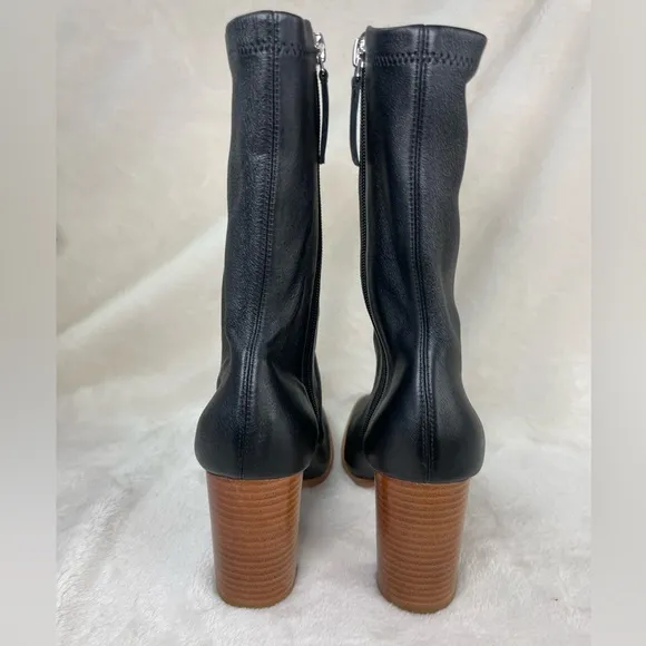 Black Suede‎ Studio Toni Bootie In Black Leather 6, C 330