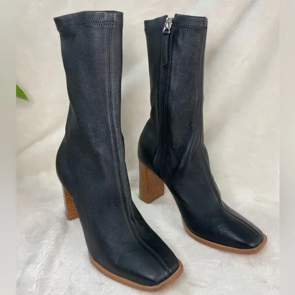 Black Suede‎ Studio Toni Bootie In Black Leather 6, C 330