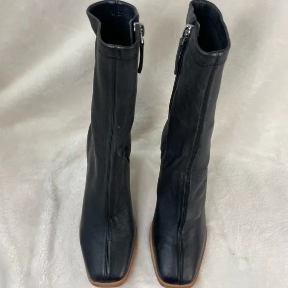 Black Suede‎ Studio Toni Bootie In Black Leather 6, C 330