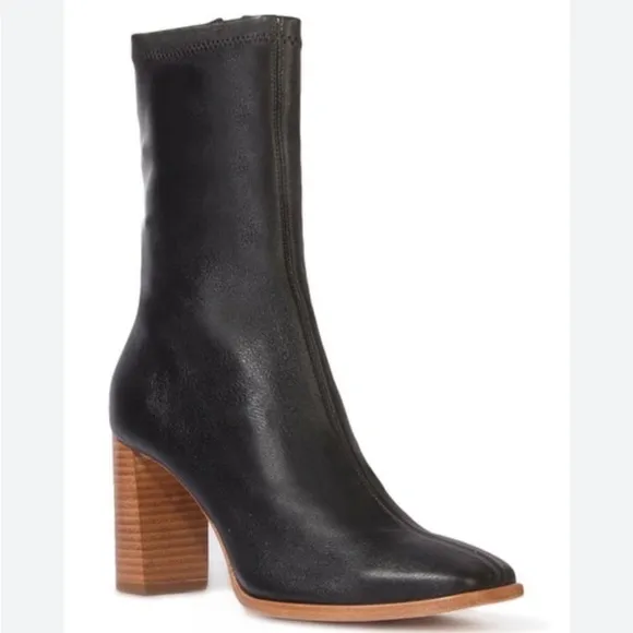 Black Suede‎ Studio Toni Bootie In Black Leather 6, C 330