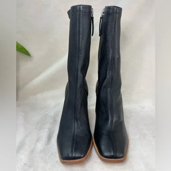 Black Suede‎ Studio Toni Bootie In Black Leather 6, C 330