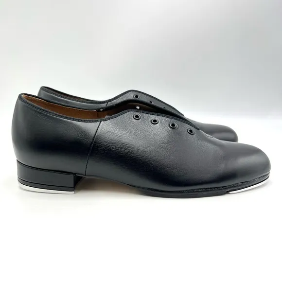 Bloch Men's S0301M Jazz Tap Black Leather Lace Up Tap Dance Shoes Size 7 New