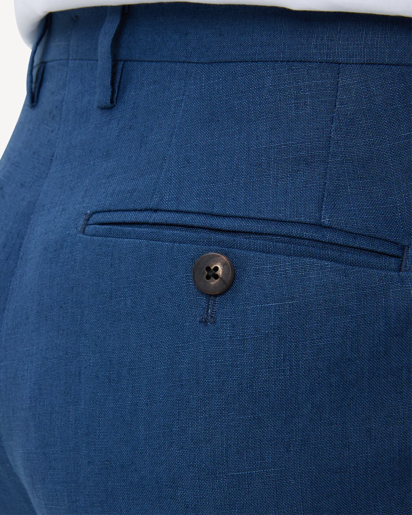 Blueberry Double Pleat Linen Trousers