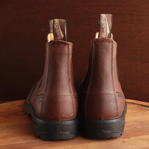 Blundstone Boots Men SZ AU 9 US 10 Brown #2444 Brogue Leather Chelsea Ankle NWOB