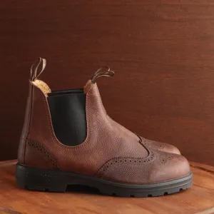 Blundstone Boots Men SZ AU 9 US 10 Brown #2444 Brogue Leather Chelsea Ankle NWOB