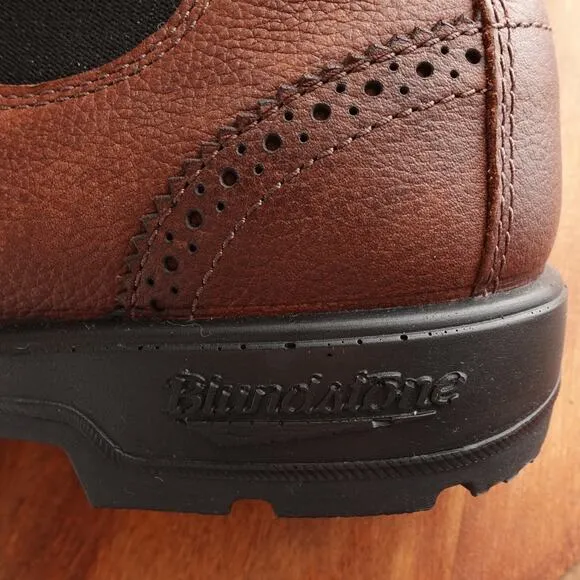 Blundstone Boots Men SZ AU 9 US 10 Brown #2444 Brogue Leather Chelsea Ankle NWOB