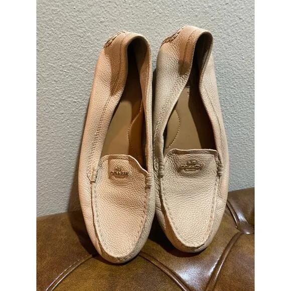 Blush Pink Coach Mary Lock Up Loafers Moccasins 10B