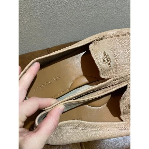Blush Pink Coach Mary Lock Up Loafers Moccasins 10B