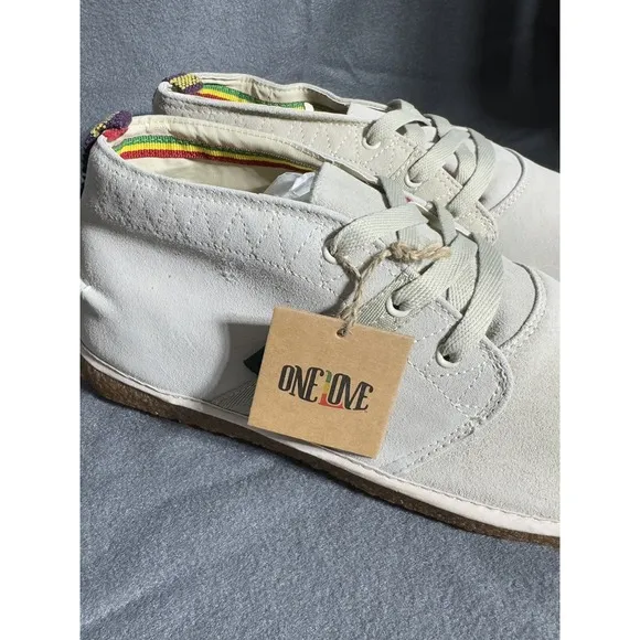 Bob Marley One Love Rasta Suede Tan Chukka Mens Shoes Rubber Gum Sole Sz 11