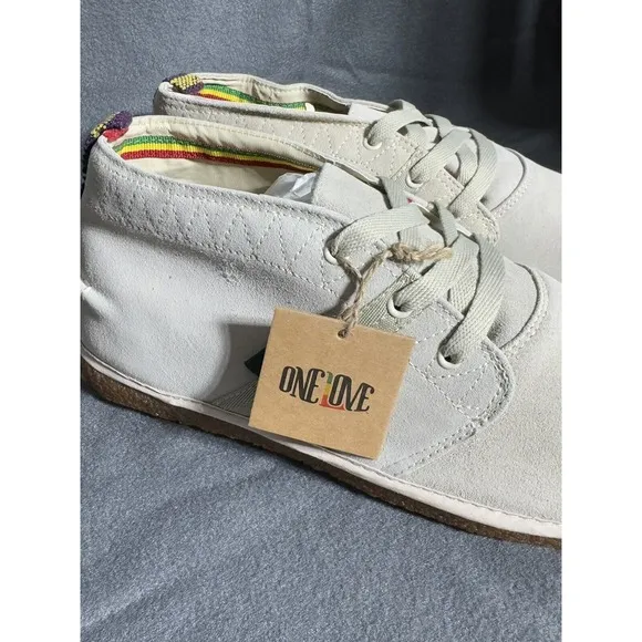 Bob Marley One Love Rasta Suede Tan Chukka Mens Shoes Rubber Gum Sole Sz 12