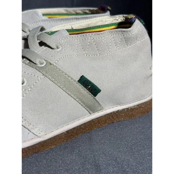 Bob Marley One Love Rasta Suede Tan Chukka Mens Shoes Rubber Gum Sole Sz 12