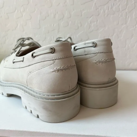 Boden Natural Chunky sole leather deck shoes NWT