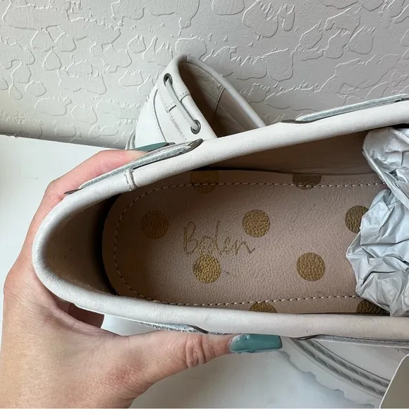 Boden Natural Chunky sole leather deck shoes NWT