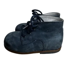 Bonpoint Little Man Boys Blue Nubuck Ankle Shoes Suede Lace Up Sz 21 or U.S 5.5