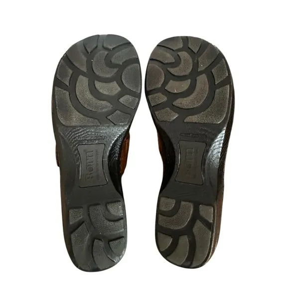 Born Leather Clogs Buckle Accent Comfort Casual Shoes Brown Size 10‎