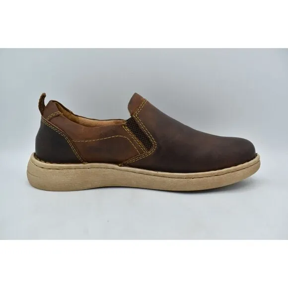 Born Mens Size 10 Dalton Brown Full Grain Leather Slip On Loafers Shoes