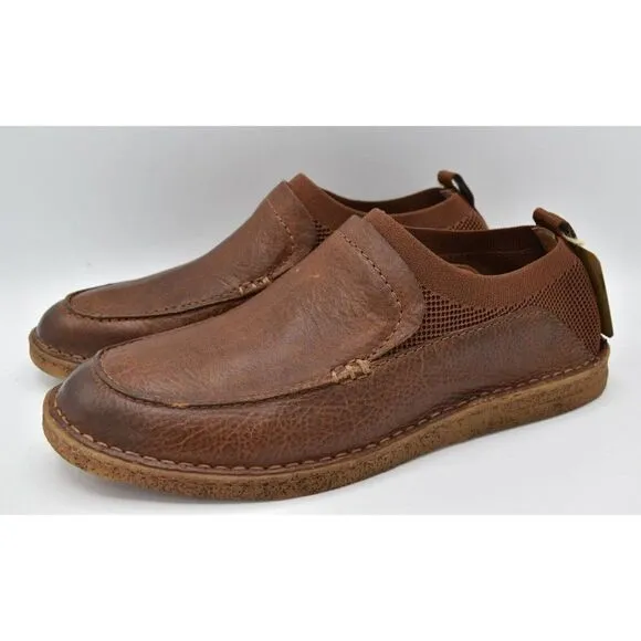 Born Mens Size 8.5 Samuel Tan Bourbon Full Grain Leather Slip On Loafers Shoes