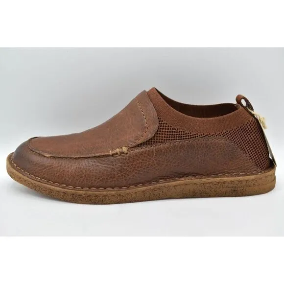Born Mens Size 8.5 Samuel Tan Bourbon Full Grain Leather Slip On Loafers Shoes