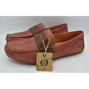 Born Mens Size 10.5 Andes Orange Brown Full Grain Leather Penny Loafers Shoes