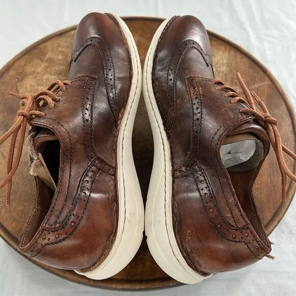 Born Shoes Mens 8.5M Brown Leather Lace Up Oxford Tobias Distressed