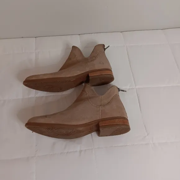 Born Women Aryla Tan Ankle Cutout Leather Boots Shoes Sz 9