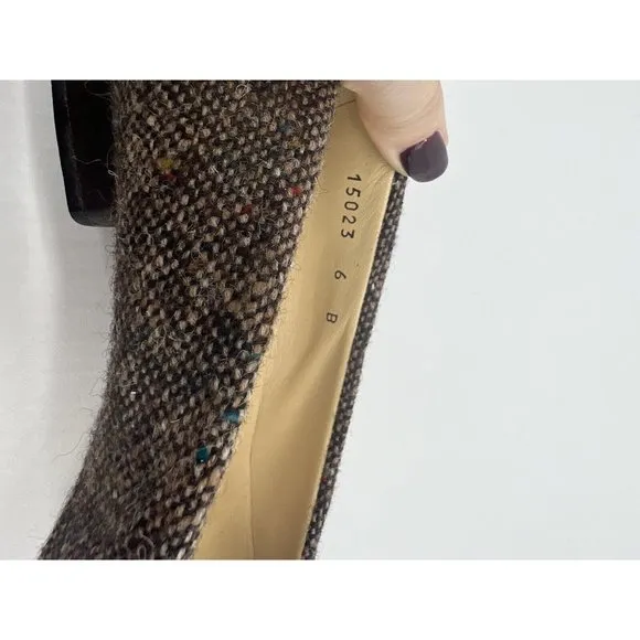 Bottega Veneta Women flat shoes Textile brown Size 6 Made In Italy
