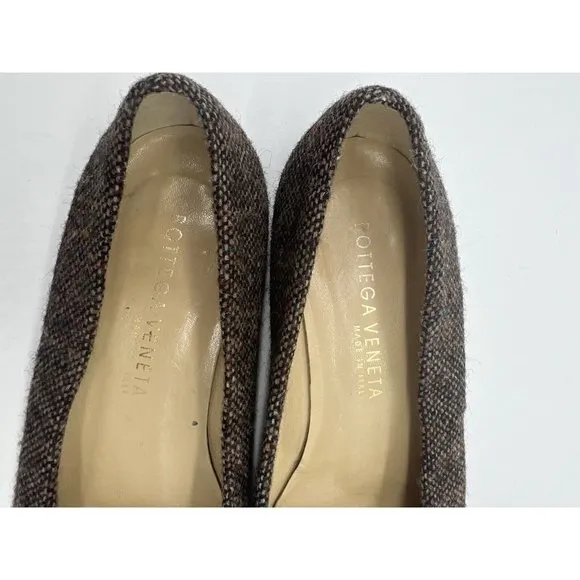 Bottega Veneta Women flat shoes Textile brown Size 6 Made In Italy