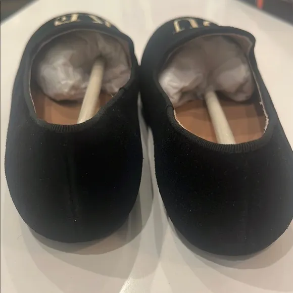 Boys Gents brand Black Loafers with Gold Embroidery