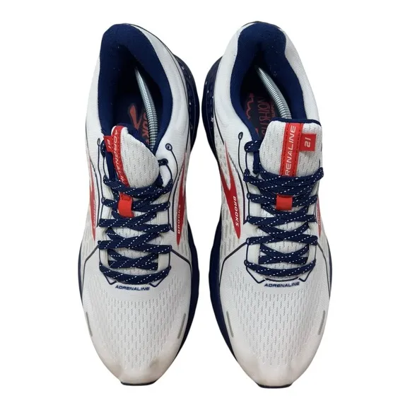 Brooks Adrenaline GTS 21 USA Athletic Running Shoe Mens 12 D 1103491D166 White