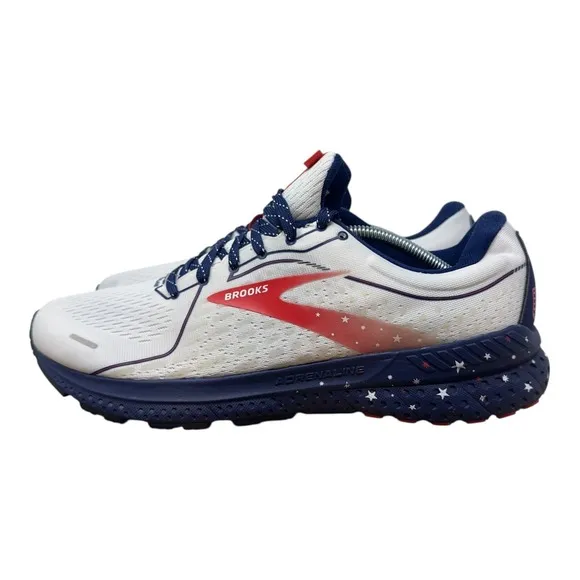 Brooks Adrenaline GTS 21 USA Athletic Running Shoe Mens 12 D 1103491D166 White