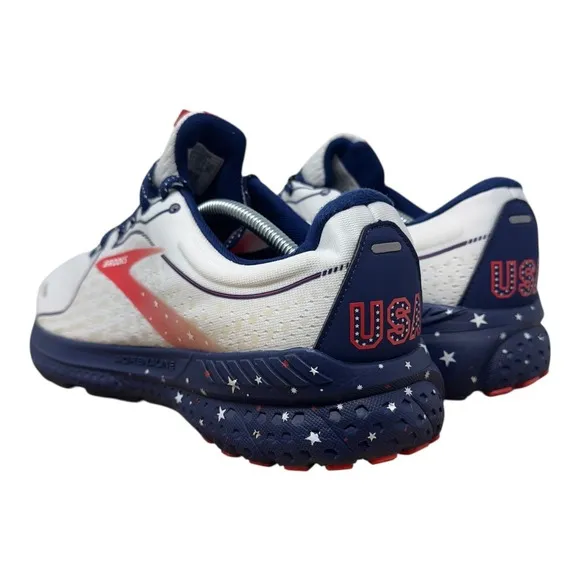 Brooks Adrenaline GTS 21 USA Athletic Running Shoe Mens 12 D 1103491D166 White