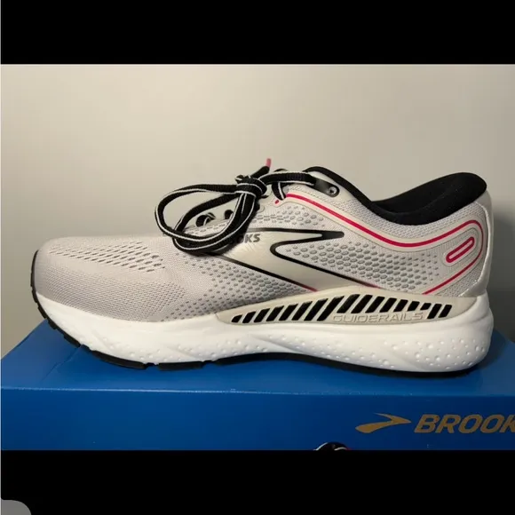 Brooks Ariel GTS 23 Running Shoes Gray/Black/Pink Womans Size 8.5 2E Extra Wide
